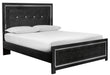 [SPECIAL] Kaydell Black LED Queen Panel Bed - Lara Furniture