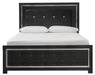 [SPECIAL] Kaydell Black LED Queen Panel Bed - Lara Furniture