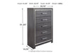 [SPECIAL] Lodanna Gray Chest of Drawers - B214-46 - Lara Furniture