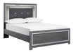 [SPECIAL] Lodanna Gray Full LED Panel Bed - Lara Furniture