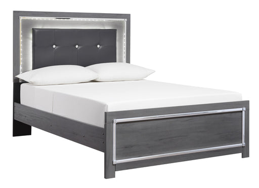 [SPECIAL] Lodanna Gray Full LED Panel Bed - Lara Furniture