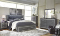 [SPECIAL] Lodanna Gray LED Storage Bedroom Set - Lara Furniture