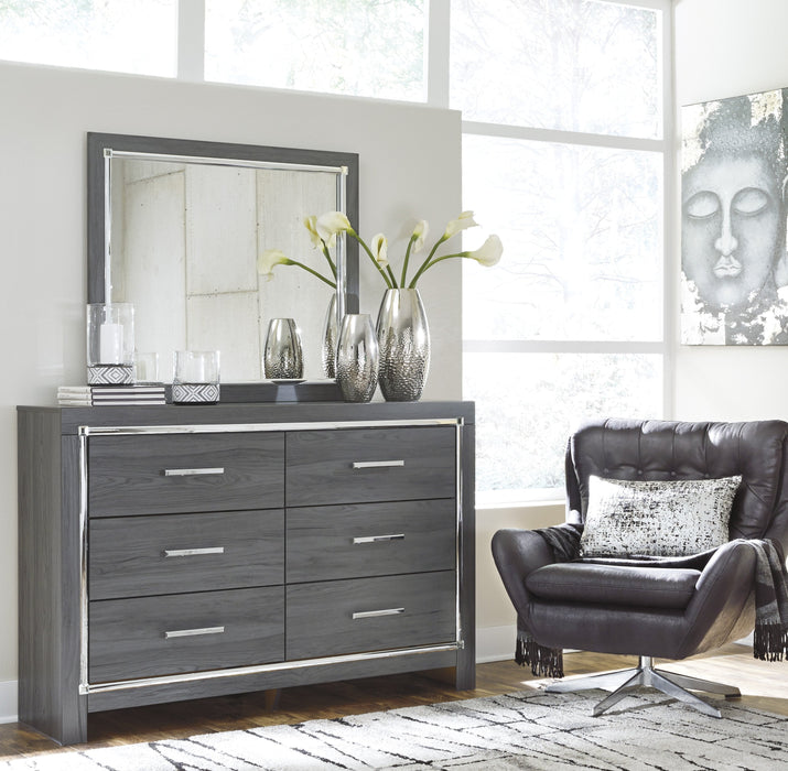 [SPECIAL] Lodanna Gray LED Storage Bedroom Set - Lara Furniture