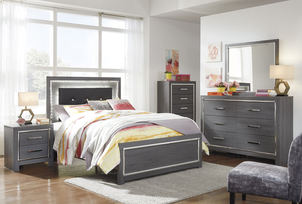 [SPECIAL] Lodanna Gray Youth LED Panel Bedroom Set - Lara Furniture