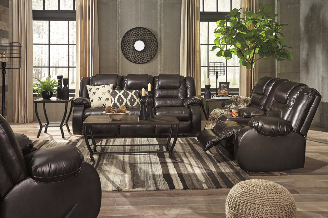 [SPECIAL] Vacherie Chocolate Reclining Living Room Set - Lara Furniture