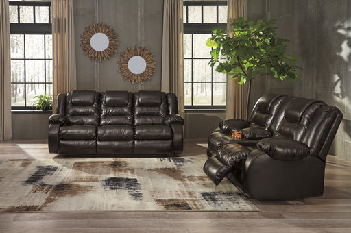 [SPECIAL] Vacherie Chocolate Reclining Living Room Set - Lara Furniture