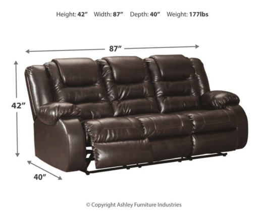 [SPECIAL] Vacherie Chocolate Reclining Living Room Set - Lara Furniture