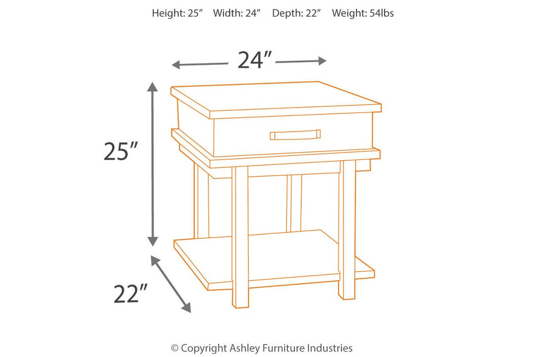 Stanah Two-tone End Table - T892-3 - Lara Furniture