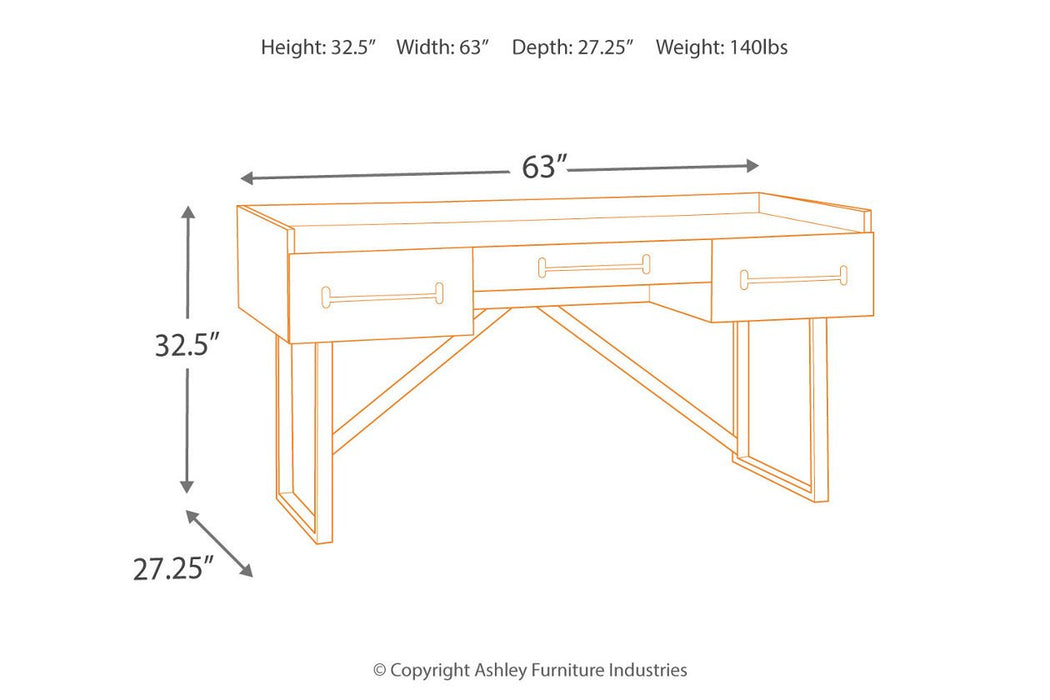 Starmore Brown 63" Home Office Desk - H633-27 - Lara Furniture