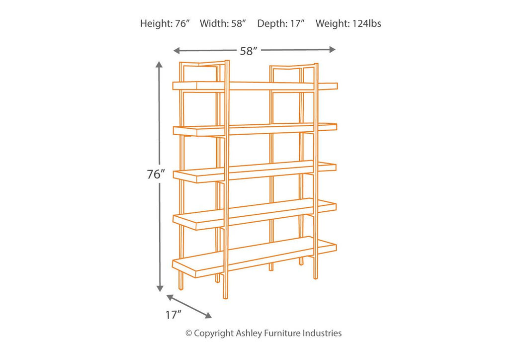 Starmore Brown 76" Bookcase - H633-70 - Lara Furniture