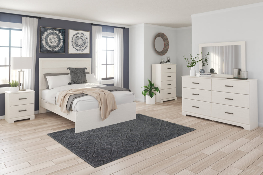 Stelsie White Full Panel Bed - Lara Furniture