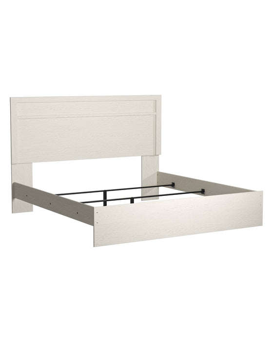 Stelsie White  King Panel Bed - Lara Furniture