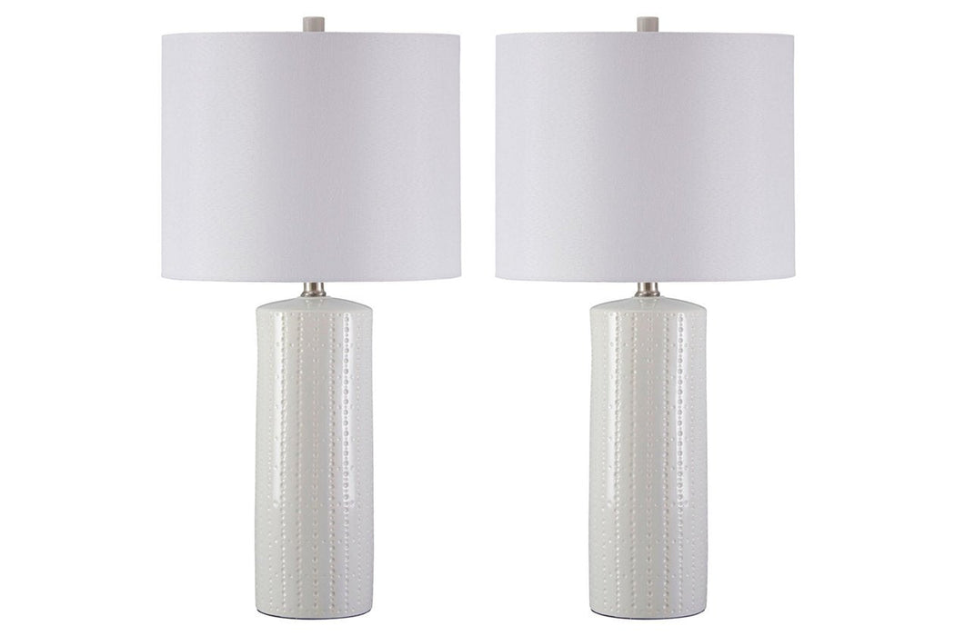 Steuben White Table Lamp (Set of 2) - L177904 - Lara Furniture