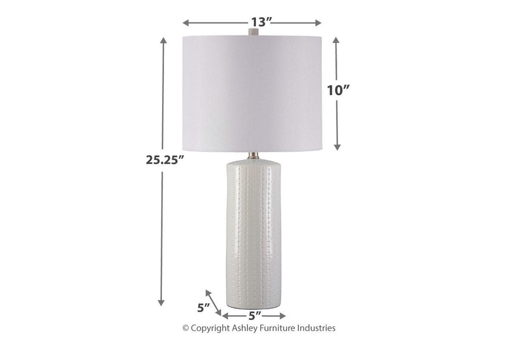 Steuben White Table Lamp (Set of 2) - L177904 - Lara Furniture