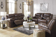 Stoneland Chocolate Power Reclining Living Room Set - Lara Furniture