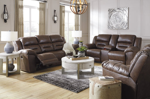 Stoneland Chocolate Power Reclining Living Room Set - Lara Furniture