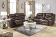 Stoneland Chocolate Power Reclining Living Room Set - Lara Furniture