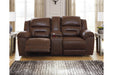 Stoneland Chocolate Power Reclining Loveseat with Console - 3990496 - Lara Furniture