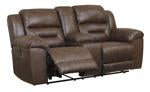 Stoneland Chocolate Power Reclining Loveseat with Console - 3990496 - Lara Furniture