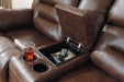 Stoneland Chocolate Reclining Loveseat with Console - 3990494 - Lara Furniture