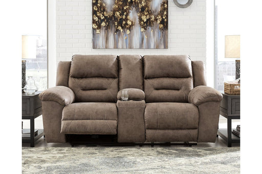 Stoneland Fossil Power Reclining Loveseat with Console - 3990596 - Lara Furniture