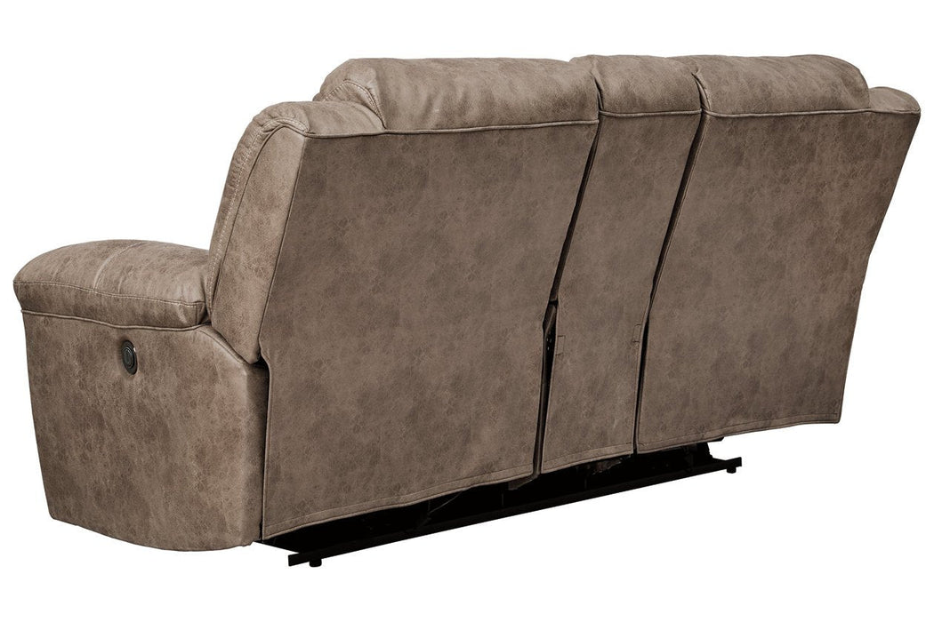 Stoneland Fossil Power Reclining Loveseat with Console - 3990596 - Lara Furniture