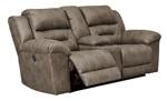 Stoneland Fossil Power Reclining Loveseat with Console - 3990596 - Lara Furniture