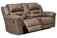 Stoneland Fossil Reclining Loveseat with Console - 3990594 - Lara Furniture