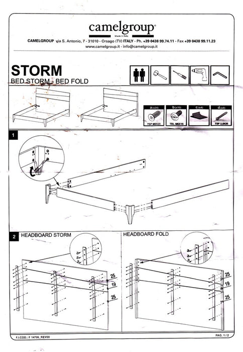 Storm Bedroom, Camelgroup Italy Set - Lara Furniture