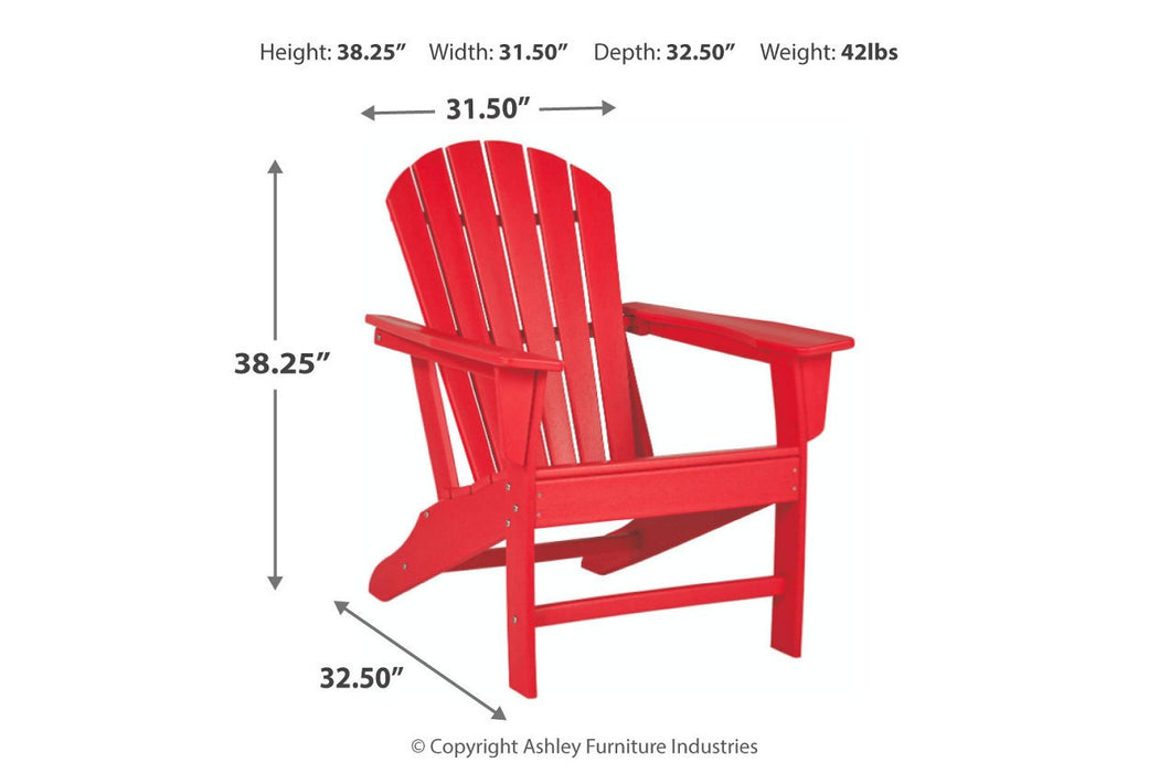 Sundown Treasure Red Adirondack Chair - P013-898 - Lara Furniture