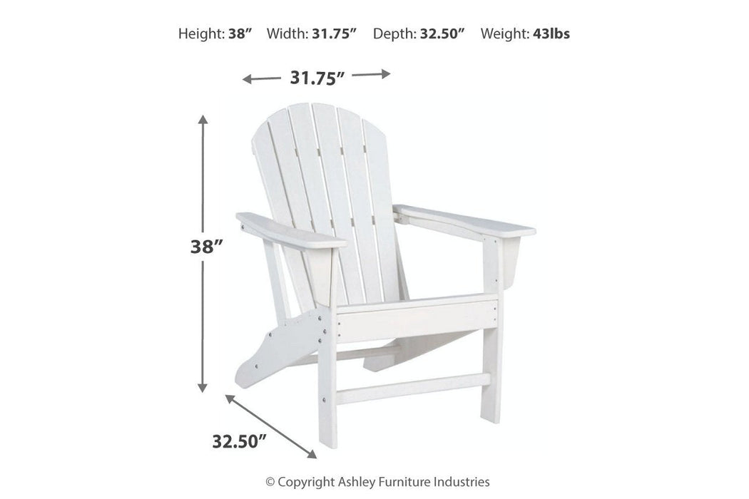 Sundown Treasure White Adirondack Chair - P011-898 - Lara Furniture