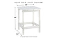 Sundown Treasure White End Table - P011-703 - Lara Furniture