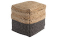 Sweed Valley Natural/Black Pouf - A1000422 - Lara Furniture