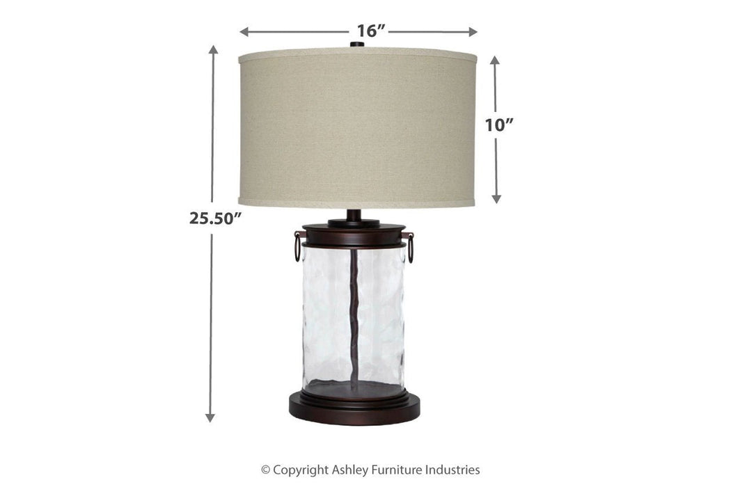 Tailynn Clear/Bronze Finish Table Lamp - L430324 - Lara Furniture