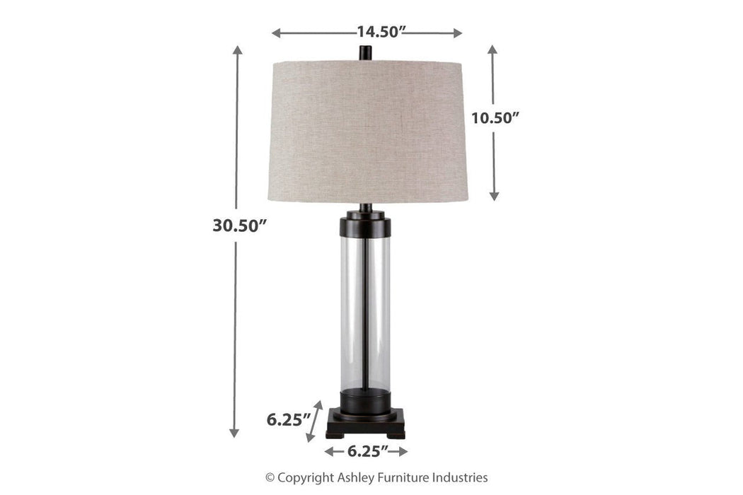 Talar Clear/Bronze Finish Table Lamp - L430164 - Lara Furniture