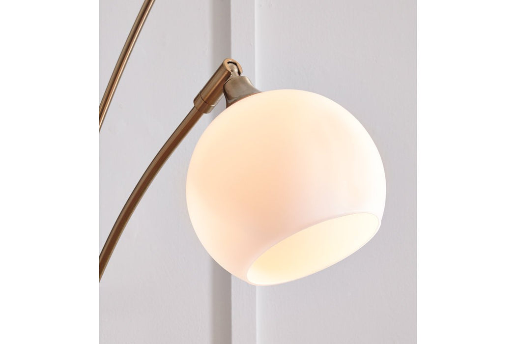 Taliya Champagne/White Arc Lamp - L725119 - Lara Furniture