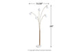 Taliya Champagne/White Arc Lamp - L725119 - Lara Furniture