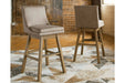 Tallenger Beige Bar Height Bar Stool (Set of 2) - D380-530 - Lara Furniture