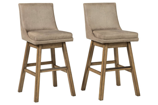 Tallenger Beige Bar Height Bar Stool (Set of 2) - D380-530 - Lara Furniture