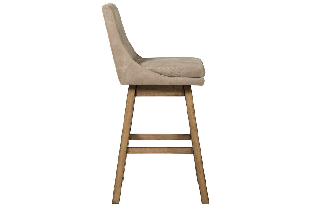 Tallenger Beige Bar Height Bar Stool (Set of 2) - D380-530 - Lara Furniture