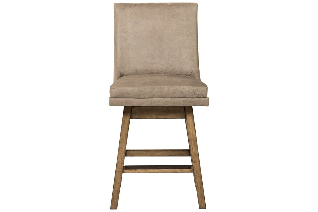 Tallenger Beige Counter Height Bar Stool (Set of 2) - D380-524 - Lara Furniture