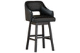 Tallenger Black/Dark Brown Bar Height Bar Stool (Set of 2) - D380-930 - Lara Furniture