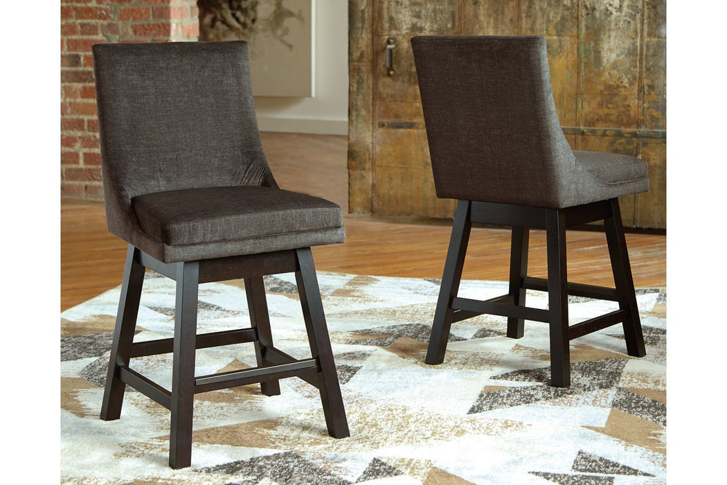 Tallenger Dark Gray Counter Height Bar Stool (Set of 2) - D380-624 - Lara Furniture