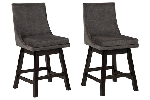 Tallenger Dark Gray Counter Height Bar Stool (Set of 2) - D380-624 - Lara Furniture