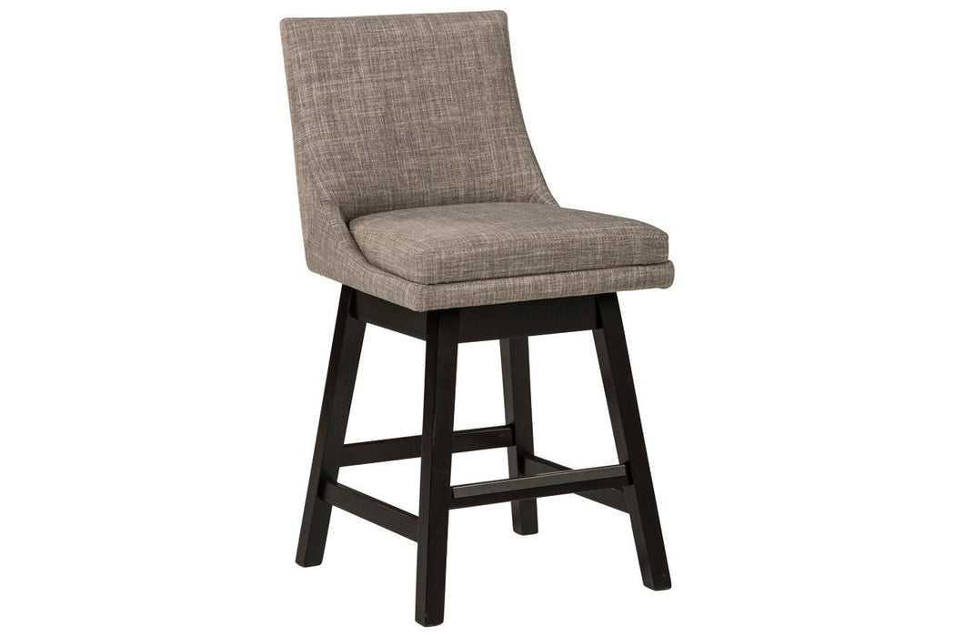 Tallenger Light Gray Counter Height Bar Stool (Set of 2) - D380-424 - Lara Furniture