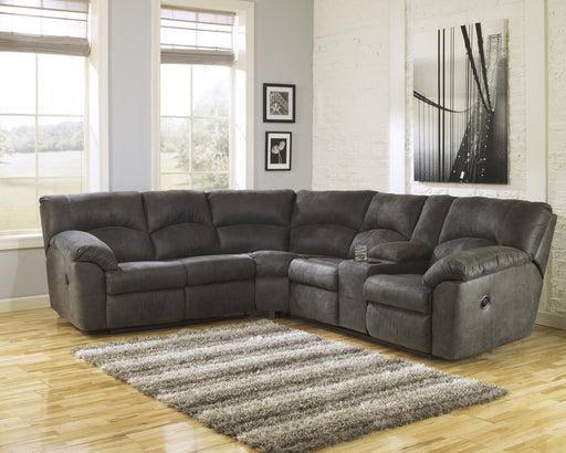 Tambo Pewter Reclining Sectional - Lara Furniture