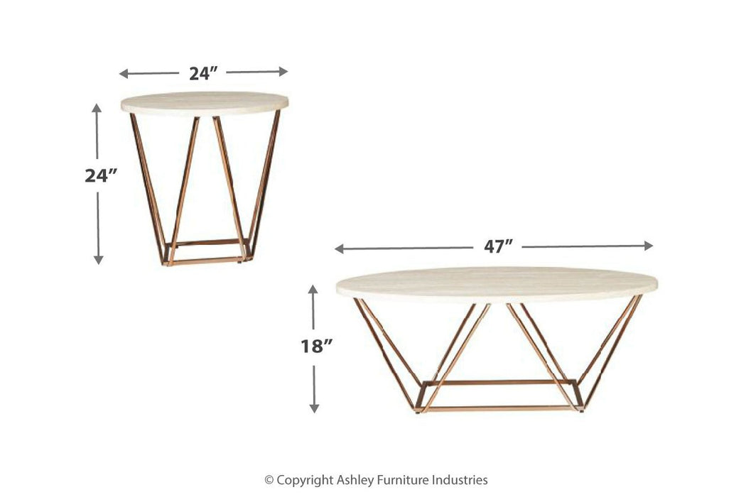 Tarica Two-tone Table (Set of 3) - T385-13 - Lara Furniture