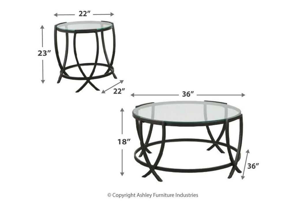 Tarrin Black Table (Set of 3) - T115-13 - Lara Furniture