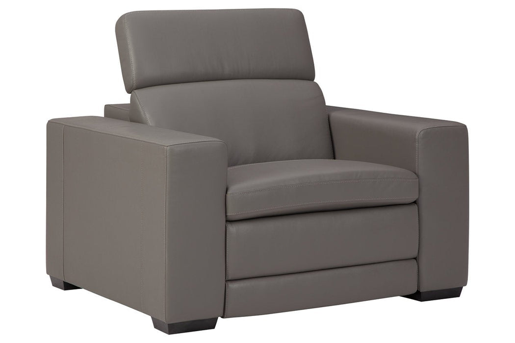 Texline Gray Power Recliner - U5960313 - Lara Furniture