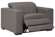 Texline Gray Power Recliner - U5960313 - Lara Furniture